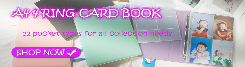 PLRBOK 10 Pcs A5 6 Ring Clear Binder Refill 1 2 4 Pockets Sleeves Toploader Photocard Notebook Diary Photo Album Drawing Notepad
