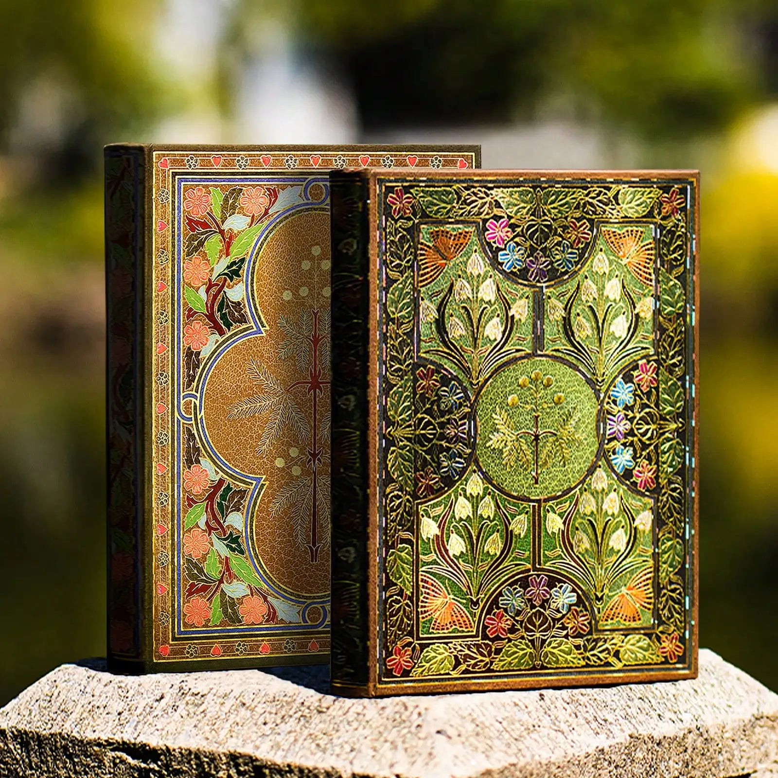 256-Page Vintage Floral Journal - Gold Foil Hardcover Diary with Bookmark, Butterfly Colored Pages, Luxury Travel Notebook&Gift