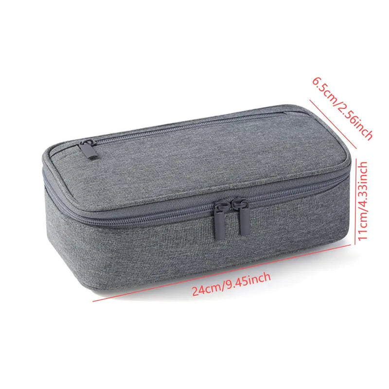 Pen Storage Bag Pencil Case 2 Layer Large Capacity Cosmetic High Quality Study Supplies Simple Student Stationary Boxes