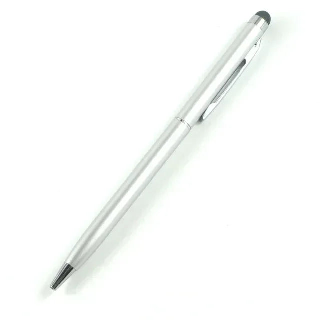 100 Pcs 13-color Metal 2-in-1 Stylus Universal Ballpoint Pen Custom Logo Text Engraving Office School Advertising Pen Wholesale