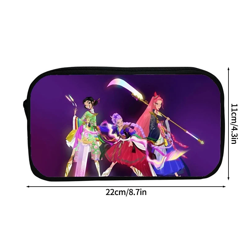 Kpop Demon Hunter Pencil Case Cartoon Huntrix Pencil Bag Student Pen Pouch School Stationery Box
