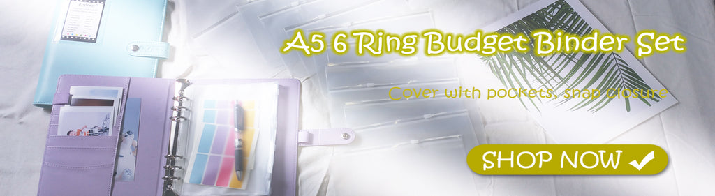 PLRBOK 10 Pcs A5 6 Ring Clear Binder Refill 1 2 4 Pockets Sleeves Toploader Photocard Notebook Diary Photo Album Drawing Notepad