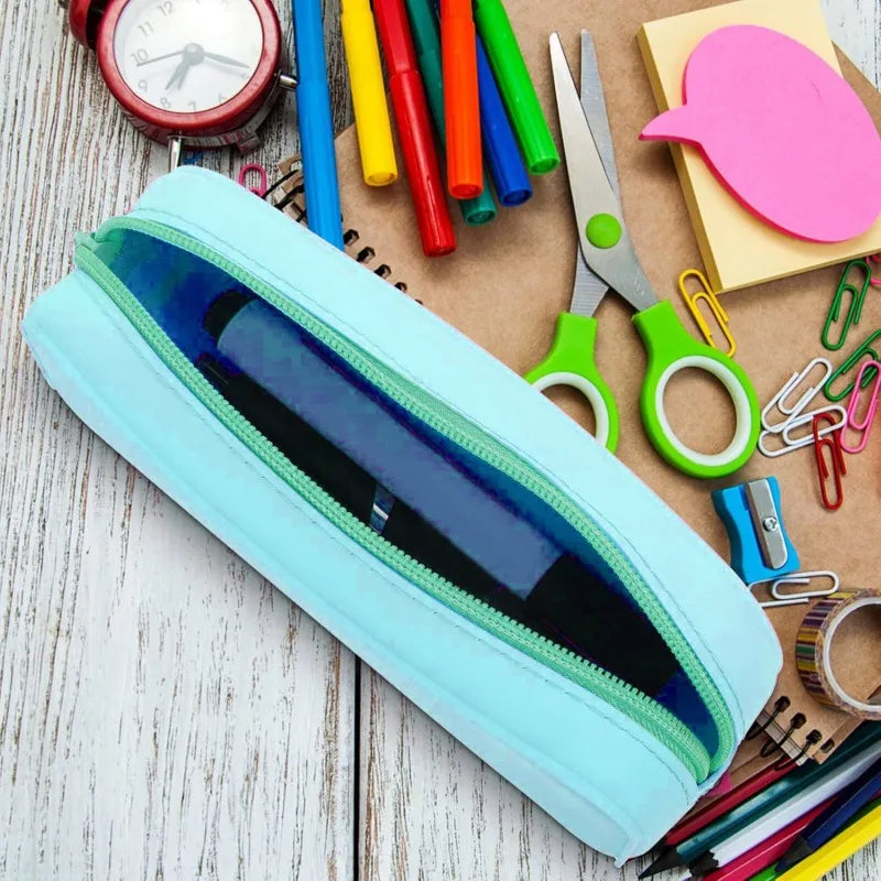 New Kawaii Colorful Silicone Pencil Case Cute Fashion Pencil Bag Stationery Storage Pouch Student School Supplies Student Gift