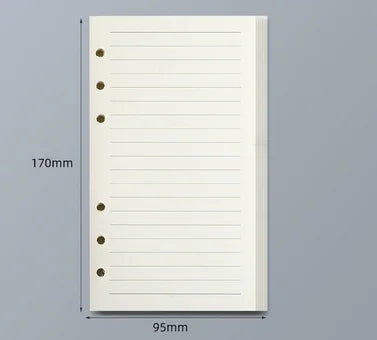 45 Sheets A5 A6 A7 Loose Leaf Notebook Refill Spiral Binder Inner Page Line Blank craft  Grid Inside Paper Stationery