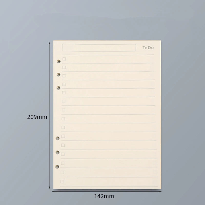 45 Sheets A5 A6 A7 Loose Leaf Notebook Refill Spiral Binder Inner Page Line Blank craft  Grid Inside Paper Stationery