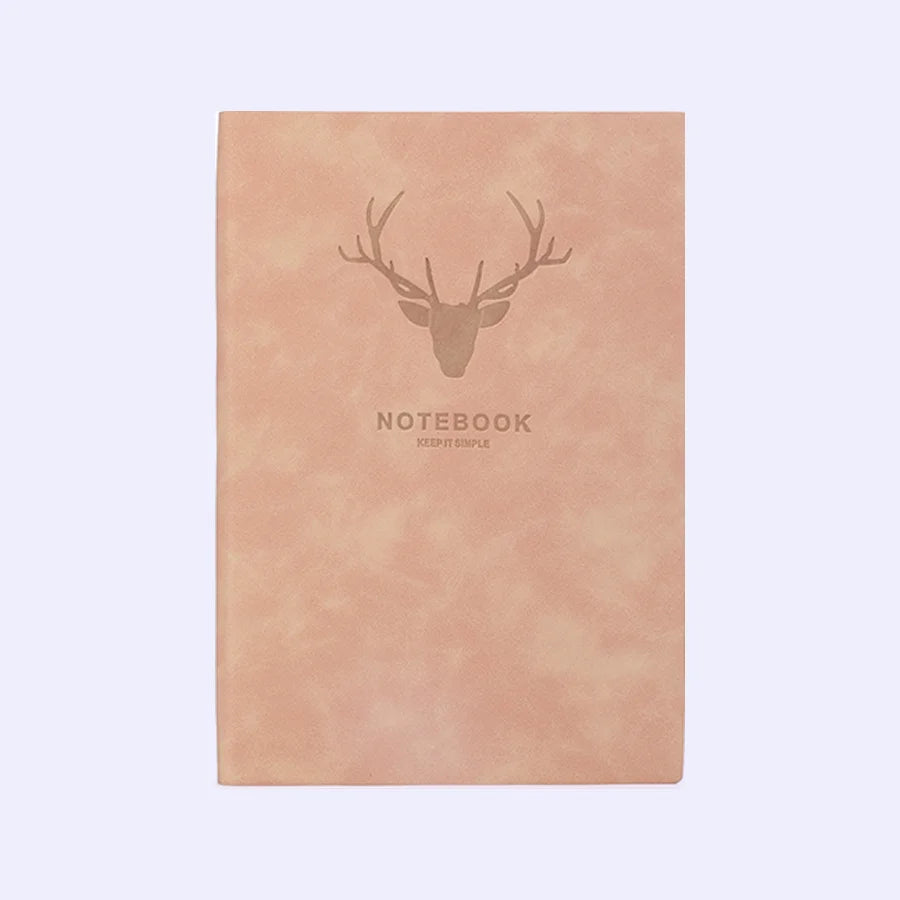 Popular A5 size deer head notebook, business notebook, portable diary, office meeting sketchbook, 180 pages