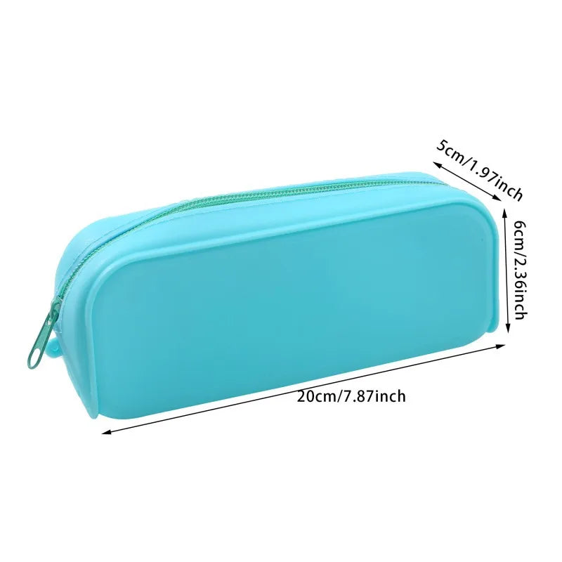 New Kawaii Colorful Silicone Pencil Case Cute Fashion Pencil Bag Stationery Storage Pouch Student School Supplies Student Gift
