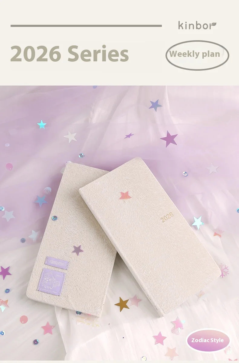 Kinbor 2026 Weekly Planner Pocket Size Notebook Week Plan Notepad Schedule Planning Book Punch Efficiency Manual Daily Writing