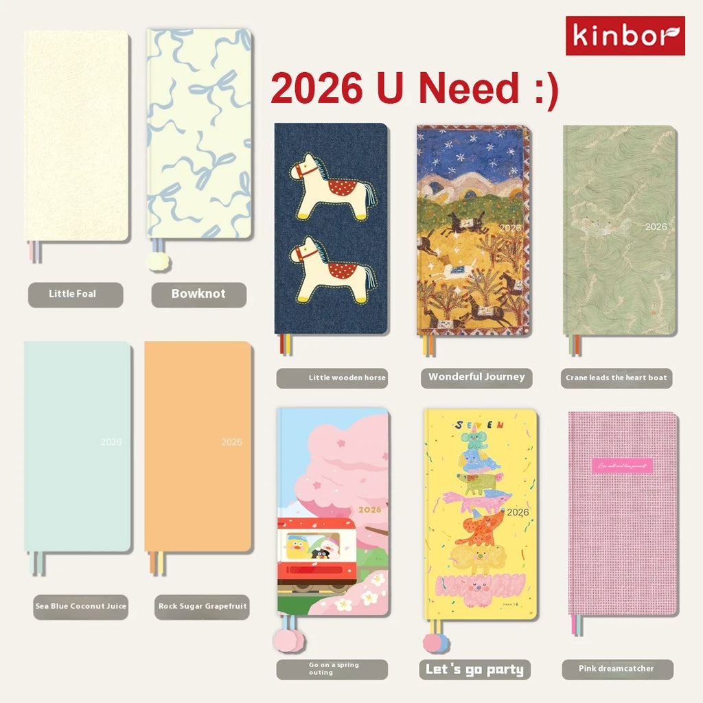Kinbor 2026 Weekly Planner Pocket Size Notebook Week Plan Notepad Schedule Planning Book Punch Efficiency Manual Daily Writing