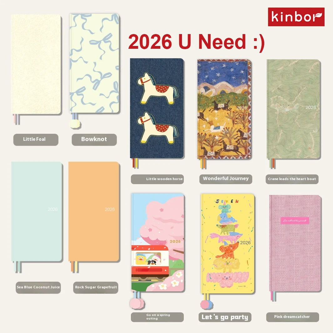 Kinbor 2026 Weekly Planner Pocket Size Notebook Week Plan Notepad Schedule Planning Book Punch Efficiency Manual Daily Writing