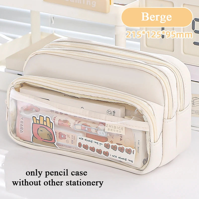 New Simple Pencil Case Large Capacity for School Students