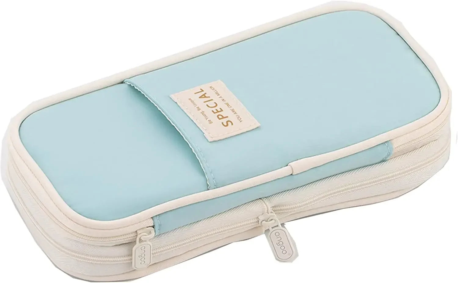 Cute Pencil Case for Girls Macaron Canvas Double Layer Large Capacity Pencil Box Kids Kawaii Pouch Stationery School Supplies