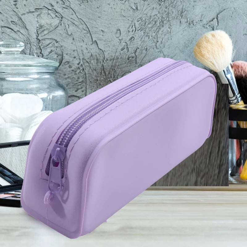 New Kawaii Colorful Silicone Pencil Case Cute Fashion Pencil Bag Stationery Storage Pouch Student School Supplies Student Gift