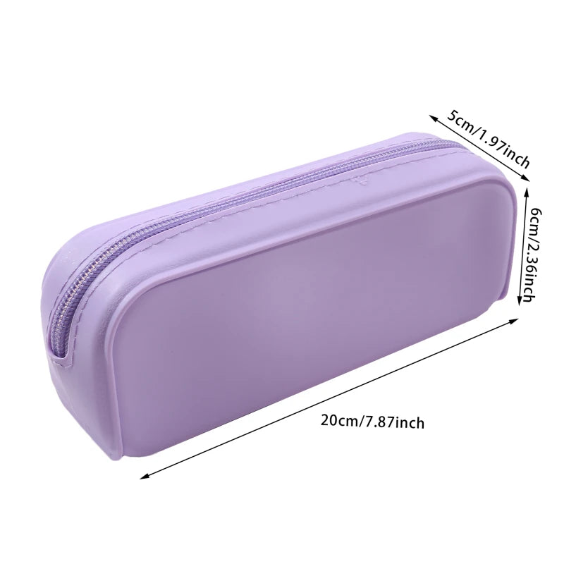 New Kawaii Colorful Silicone Pencil Case Cute Fashion Pencil Bag Stationery Storage Pouch Student School Supplies Student Gift