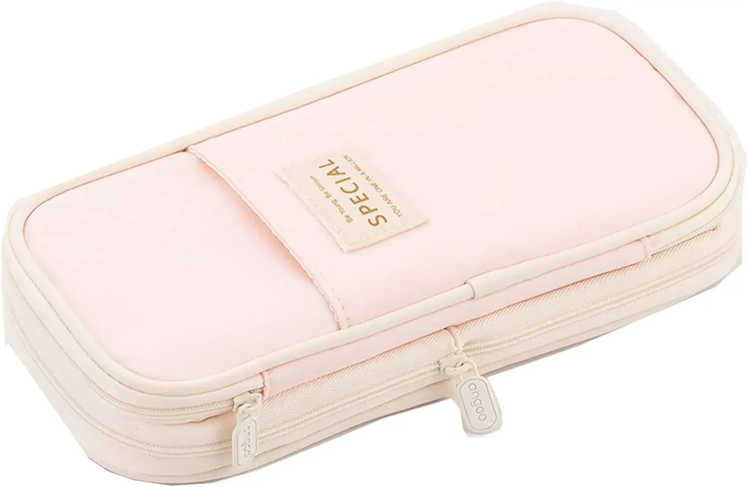 Cute Pencil Case for Girls Macaron Canvas Double Layer Large Capacity Pencil Box Kids Kawaii Pouch Stationery School Supplies