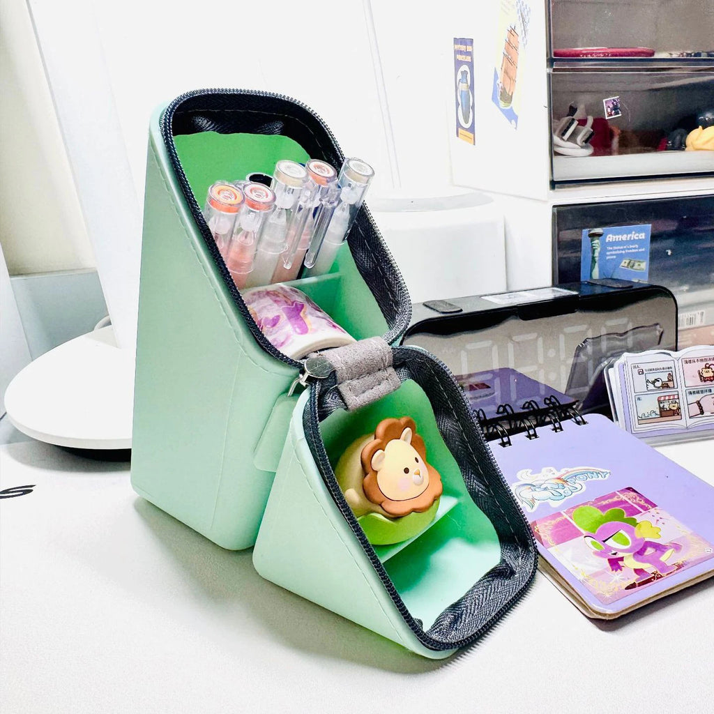 1pcs Silicone pencil case large capacity student pencil case gradient rectangular stationery organizer pencil case