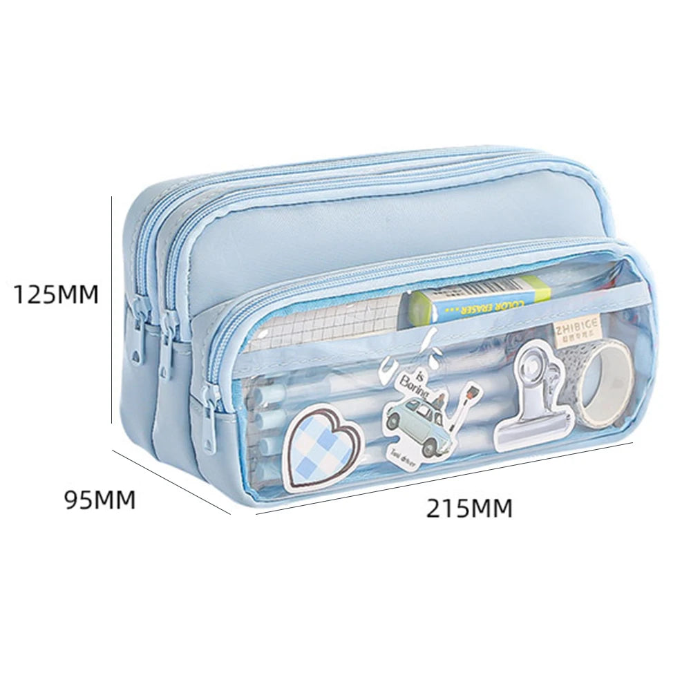 New Simple Pencil Case Large Capacity for School Students