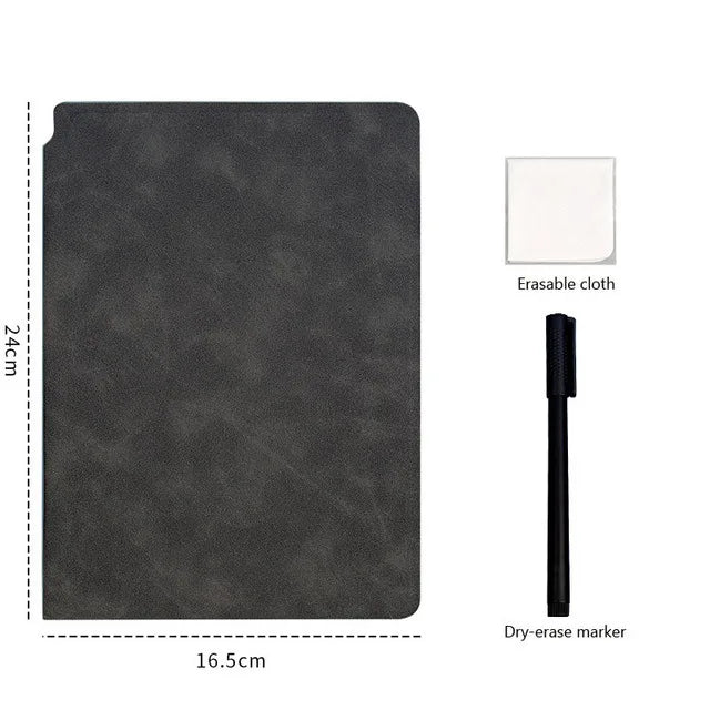 A5 Reusable Whiteboard Notebook Memo Book With Free Whiteboard Pen Erasing Cloth Weekly Planner Portable Notebooks
